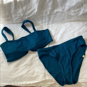 Summersalt Wide Strap Oasis Bikini Top & High Leg Mid Rise Bikini Bottom Set